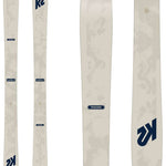K2 Poacher skis feature a white design with red and black accents.
