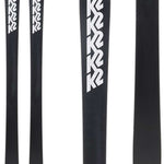 K2 Reckoner 92 skis 2024 feature a black design with red accents.