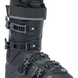 Black K2 Recon 100 MV ski boot features a distinctive design with white accents.