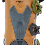 K2 Recon 110 BOA ski boots 2024 feature a black and orange color scheme with a distinctive BOA closure system.