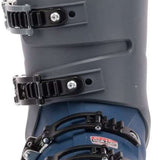 The K2 Recon 90 MV Ski Boots for 2023, featuring a black and blue color scheme with adjustable straps and buckles.