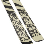 K2 Sight skis, featuring a black and yellow design, are displayed against a white background.