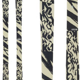K2 Sight skis, 2024 model, feature a black and white graphic design on a white base.