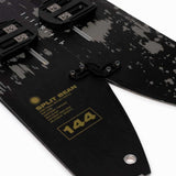 K2 Split Bean splitboard package 2022 features a black top sheet and distinctive graphics.