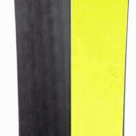 K2 Split Bean splitboard package features a black and yellow design.