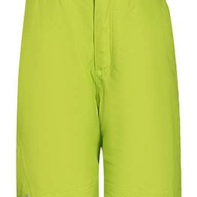 Kamik Boys Harper Insulated Pants 2024 - Lime green insulated pants with adjustable black straps and silver buckles on the sides.