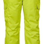 Killec KSW140 Insulated Ski Pant - A pair of bright yellow ski pants with a black logo on the left hip and two zippered pockets on the right side.