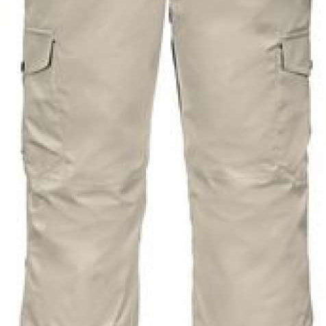Killtec Comploux Insulated Pant 2022 - Beige insulated ski pants with a black stripe on the side of one leg.