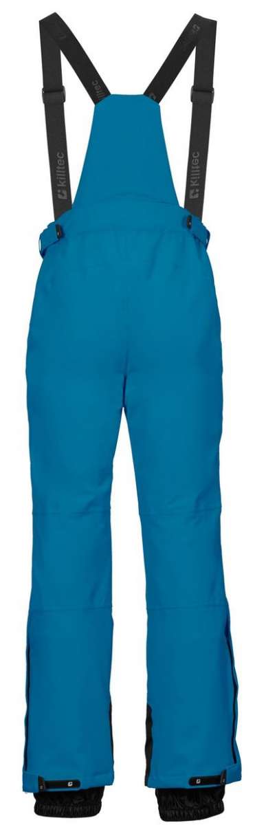 Killtec Enosh Detachable Suspender Pant 2022-2023 - A pair of blue snow pants with adjustable suspenders and black hardware.