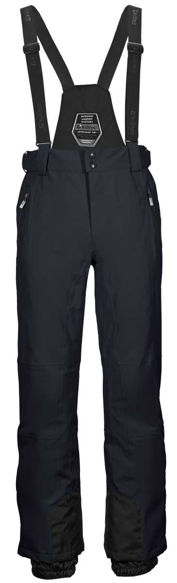 Killtec Enosh Detachable Suspender Pant 2022-2023 - Black pants with adjustable suspenders and multiple pockets.