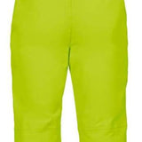 Killtec Enosh Detachable Suspender Pant 2022-2023 - A pair of lime green snow pants with adjustable suspenders and black trim.