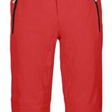 Killtec Enosh Detachable Suspender Pant 2022-2023 - Red snow pants with black detachable suspender straps and zippered pockets.
