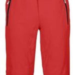 Killtec Enosh Pant With Detachable Suspenders - Red snow pants with black suspenders and adjustable waistband.