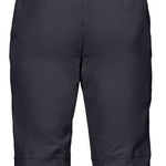 Killtec Enosh Pant With Detachable Suspenders - Black suspenders attached to black snow pants with zippered pockets and adjustable cuffs.