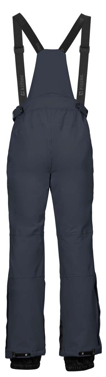 Killtec Enosh Pant With Detachable Suspenders - Dark gray snow pants with adjustable suspenders and black buckles.