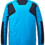 Killtec Functional Ski Jacket 2022 - A bright blue ski jacket with black accents and a high collar, featuring a zippered chest pocket and adjustable cuffs.