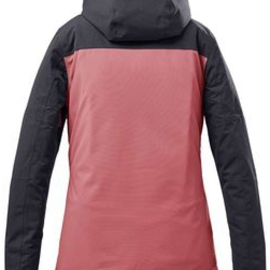 Killtec Junior's Colorblock Insulated Jacket 2022 - A pink and black color-blocked jacket with a hood, featuring a zipper closure on the front.