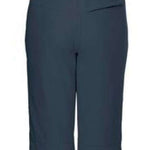 Killtec Junior's Functional Pant With Bib - Dark-colored bibbed snow pants with adjustable straps and a pocket on the side of one leg.