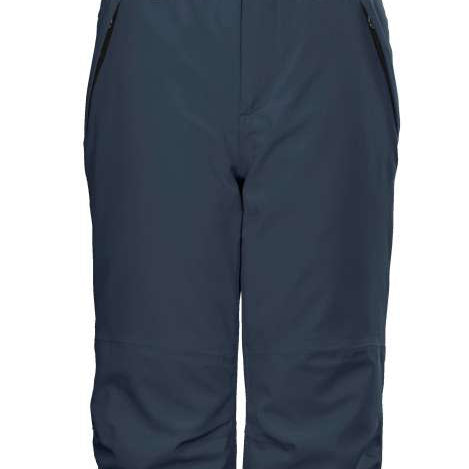 Killtec Junior's Functional Pant With Bib - Dark-colored bibbed snow pants with adjustable straps and pockets on the side.