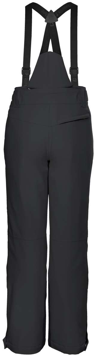 Killtec Junior's Functional Pants With Bib - Black pants with a bib and adjustable straps on the shoulders.