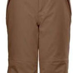 Killtec Junior's Functional Pants With Bib - These pants feature a brown bib with a black zipper and two front pockets, set against a white background.