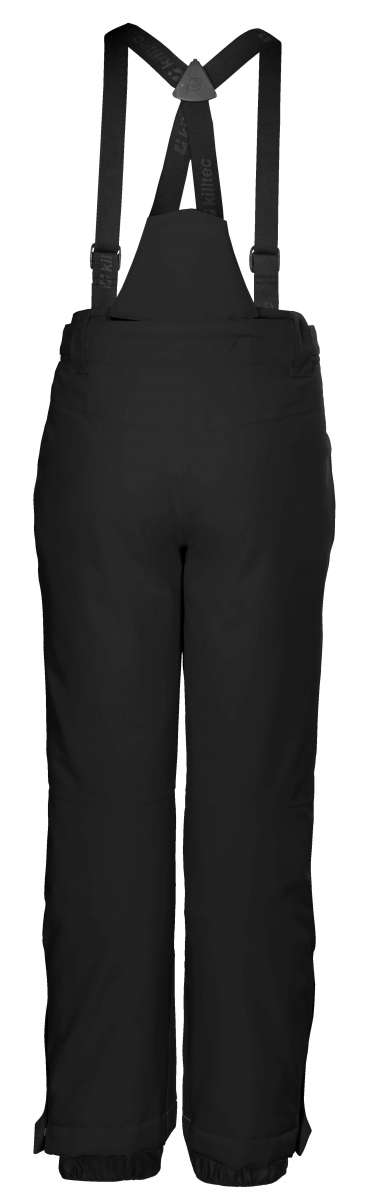 Killtec Junior's Gandara Bib 2022-2023 - Black bib with a white logo on the left leg and black straps.