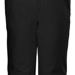 Killtec Junior's Gandara Bib 2022-2023 - Black bib pants with a white logo on the left leg and adjustable Velcro straps at the waist and ankles.