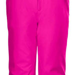 Killtec Junior's Gandara Bib 2022-2023 - A pair of bright pink snow pants with black accents and a zippered pocket on the side.