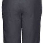 Killtec Junior's Gandara Pant With Bib - Dark gray bib over dark gray pants with a subtle snowflake pattern on the front and back of the legs.