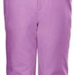 Killtec Junior's Gandara Pants With Bib - These pants feature a vibrant purple color with black accents and a subtle pattern of small, dark-colored dots on the lower legs.