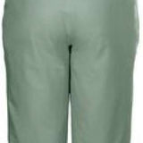 Killtec Junior's Gandara Pants With Bib - Sage green pants with a bib and adjustable straps, featuring a small pocket on the side.