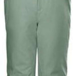 Killtec Junior's Gandara Pants With Bib - Pair of khaki-colored snow pants with a bib and adjustable straps, featuring black accents on the sides and pockets.