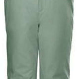 Killtec Junior's Gandara Pants With Bib - Pair of khaki-colored snow pants with a bib and adjustable straps, featuring black accents on the sides and pockets.