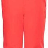 Killtec Junior's Gandara Pants With Bib - These pants feature a vibrant red color with black accents and a distinctive white stripe on the side, set against a solid white background.