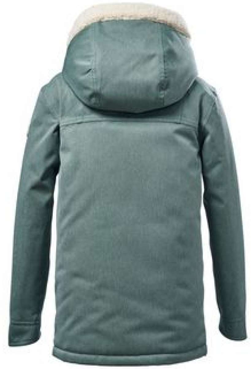 Killtec Junior's Urban Parka With Hood 2022 - A dark-colored parka with a hood, featuring a zipper and two pockets on the front.
