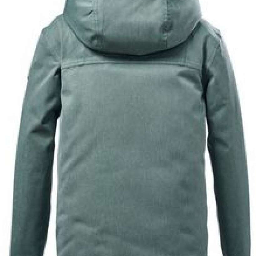 Killtec Junior's Urban Parka With Hood 2022 - A dark-colored parka with a hood, featuring a zipper and two pockets on the front.