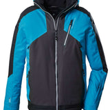 Killtec KSW117 Color Black Jacket 2022-2023 - A black jacket with a zipper down the front and two zippered pockets on either side.