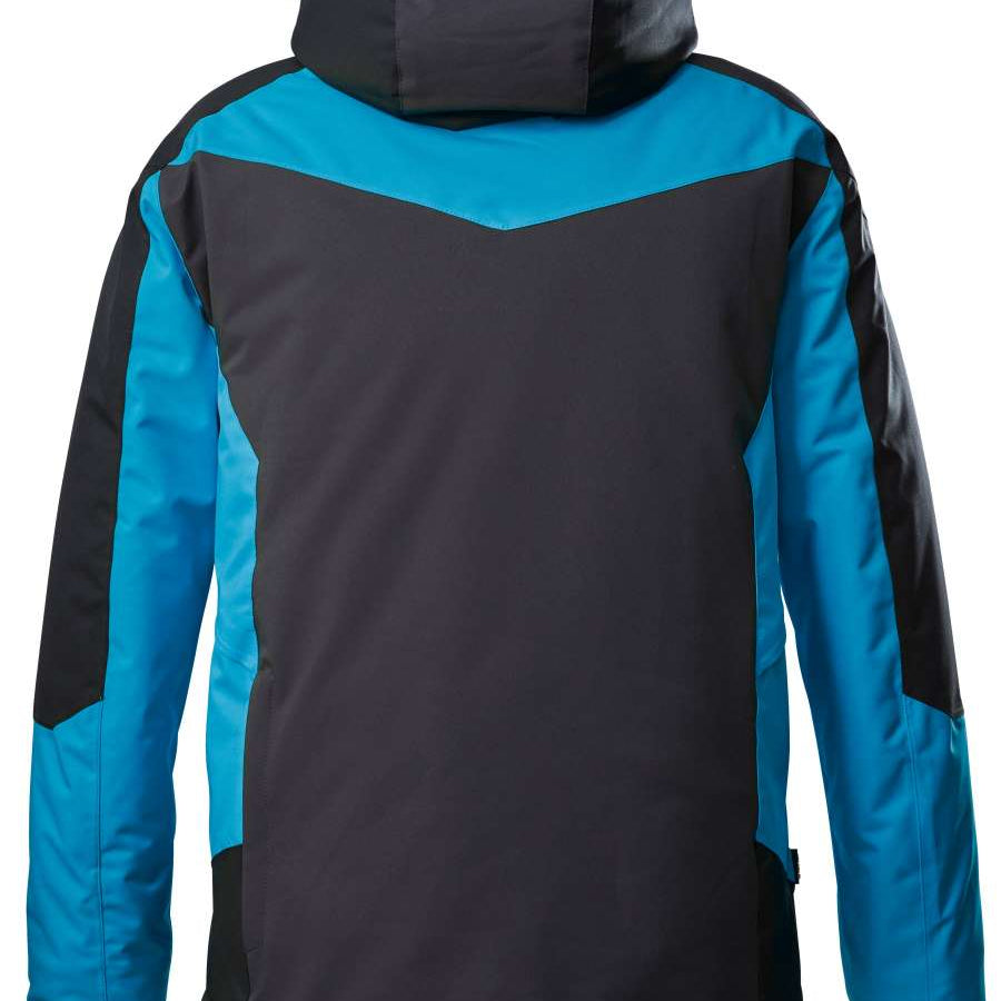 Killtec KSW117 Color Black Jacket 2022-2023 - A black jacket with a subtle sheen, featuring a sleek design and minimalist accents.