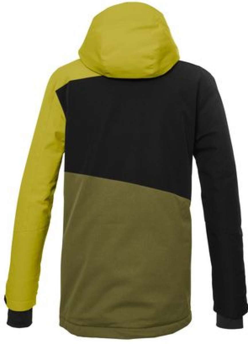 Killtec KSW 77 Insulated Jacket 2024 - A black, olive green and yellow jacket with a hood.