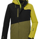 Killtec KSW 77 Insulated Jacket 2024 - A black, olive green and yellow jacket with a hood.