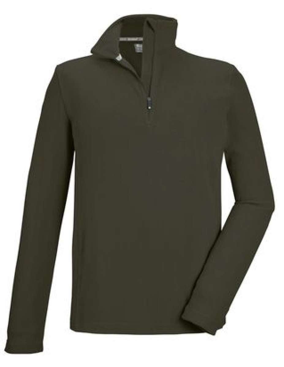 Killtec KSW 99 Fleece Quarter Zip 2024 - Dark-colored fleece quarter-zip sweater with a small zipper and collar.