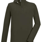 Killtec KSW 99 Fleece Quarter Zip 2024 - Dark-colored fleece quarter-zip sweater with a small zipper and collar.