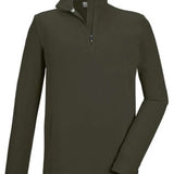 Killtec KSW 99 Fleece Quarter Zip 2024 - Dark-colored fleece quarter-zip sweater with a small zipper and collar.