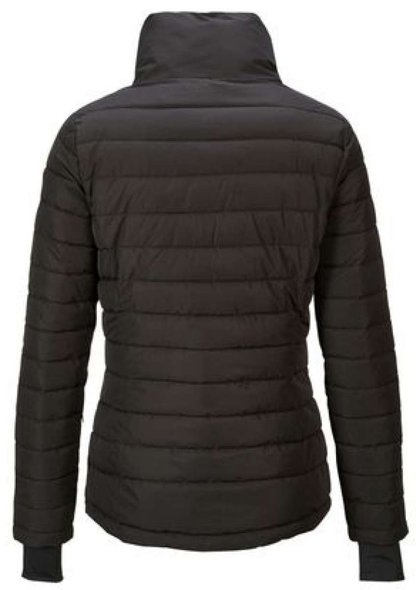 Killtec Ladies Atka Quilted Jacket - A quilted jacket with a high collar, featuring a subtle pattern of horizontal lines on the back and sleeves.