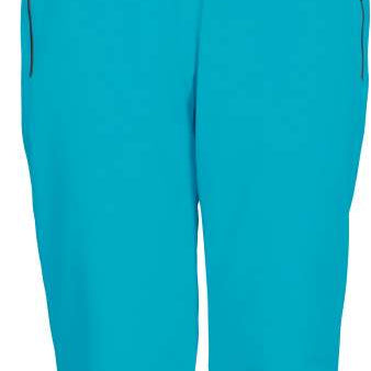 Killtec Ladies Erielle Pant Detch Sus - Black pants with a subtle pattern of thin white lines and small, dark-colored dots on the lower leg.