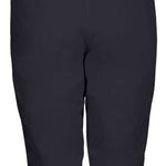 Killtec Ladies Erielle Pant With Detachable Suspenders - Black suspenders attached to black snow pants with a slight sheen and subtle pattern of thin white lines.