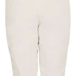 Killtec Ladies Erielle Pant With Detachable Suspenders - White snow pants with black suspenders and adjustable velcro straps at ankles.