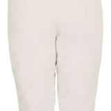 Killtec Ladies Erielle Pant With Detachable Suspenders - White snow pants with black suspenders and adjustable velcro straps at ankles.