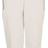 Killtec Ladies Erielle Pant With Detachable Suspenders - White snow pants with black suspenders and adjustable waistband.