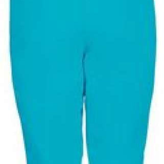 Killtec Ladies Erielle Pant With Detachable Suspenders - The pants are turquoise with black suspenders and a black stripe at the bottom.